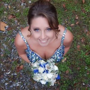 Blue Homecoming Dress